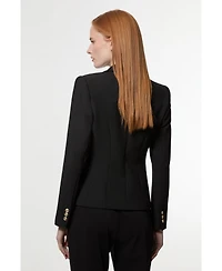 Karen Millen Petite Tailored Button Military Blazer