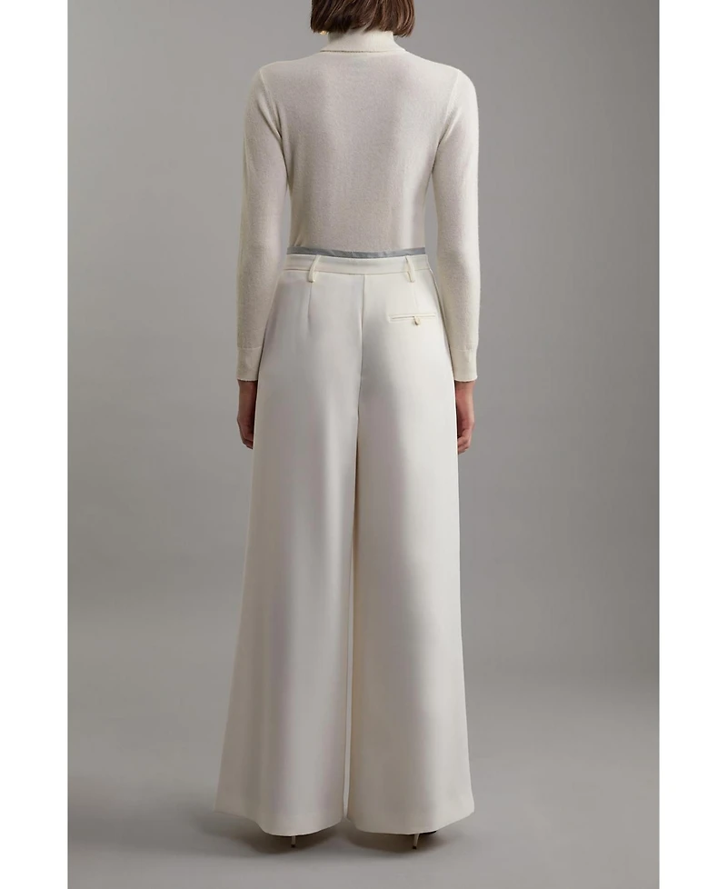 Karen Millen Women's Pleat Detail Wide Leg Pants