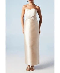 Coast Women's Bandeau Twill Bow Back Bridesmaids Dress