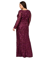 Adrianna Papell Plus Sequin Stretch Mermaid Gown