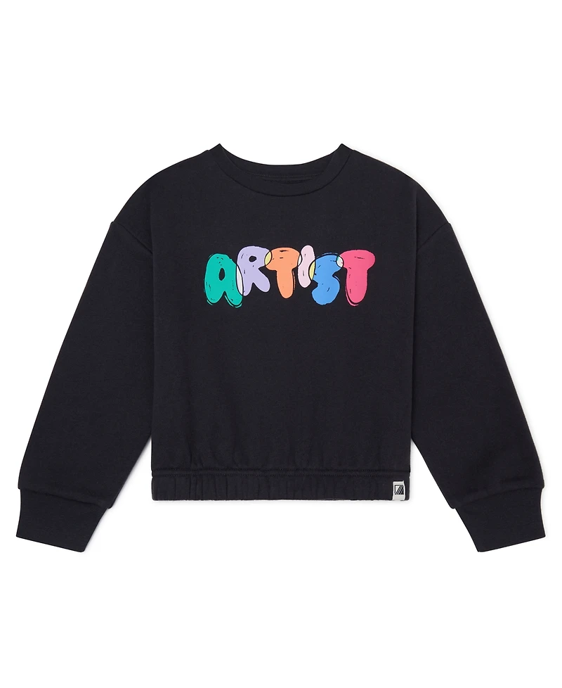 Color Lab Girls 2T-6X Crewneck Long Sleeve Sweatshirt