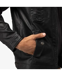 Xray Men's Utility Jacket With Faux Shearling Lining