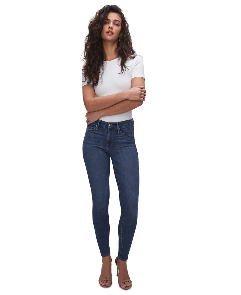 Good American Women's Legs Skinny Mid Rise Jeans
