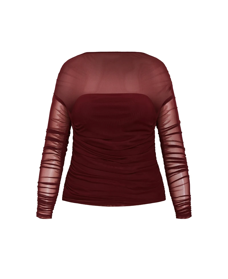 City Chic Women's Anastasia Mesh Top
