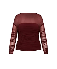 City Chic Women's Anastasia Mesh Top