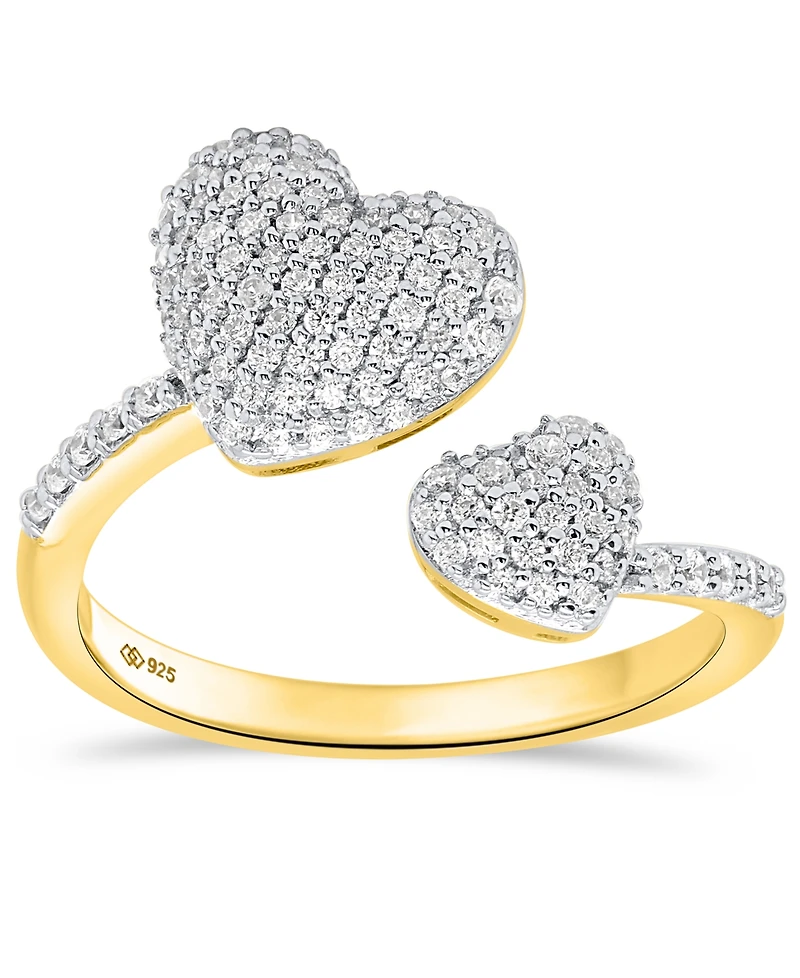 Macy's White Diamond Ring (1/2 ct. t.w.) 14K Gold Plated with Sterling Silver