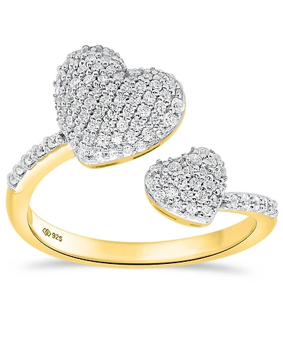 Macy's White Diamond Ring (1/2 ct. t.w.) 14K Gold Plated with Sterling Silver