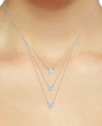 Macy's White Diamond Necklace (1/2 ct. t.w.) in Sterling Silver