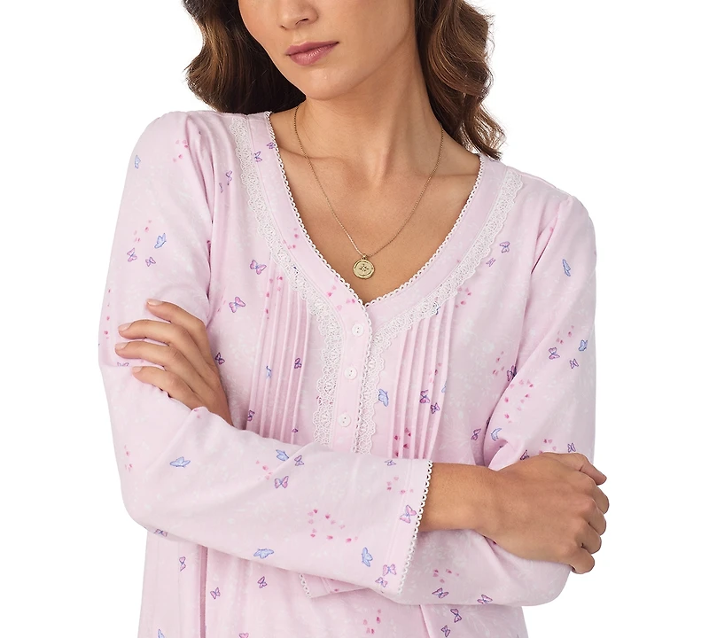 Eileen West Women's Floral Long Sleeve Night Gown