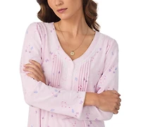 Eileen West Women's Floral Long Sleeve Night Gown