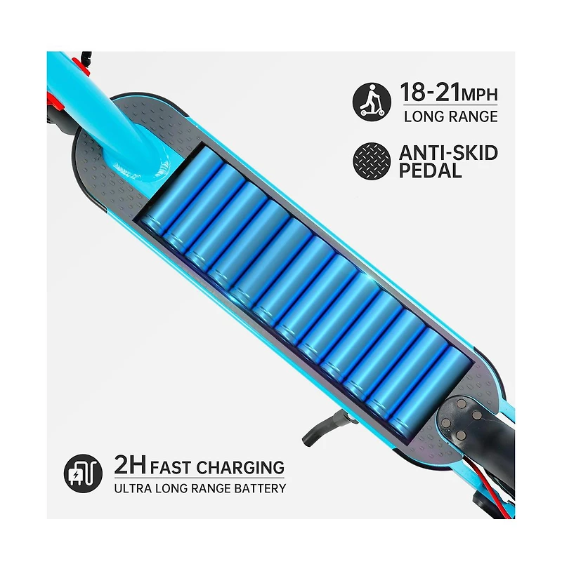 Artudatech 8.5-inch folding electric scooter with app, 350W, 35km range, 30km/h city commuting lights