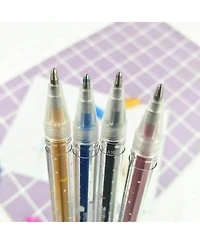 Htutwoo 48 Colors Colorful Metallic Gel Pens, Sparkling Highlighters For Drawing and Coloring, For Friends, Family, Classmates, Back To School