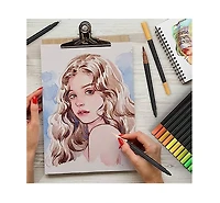 Htutwoo 80 Colors Drawing Pens Bulk Dual Brush Fineliners Pens Felt Tip Markers for Art Drawing Sketching Coloring Book