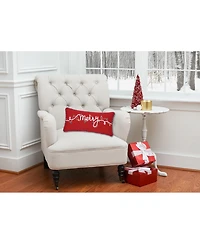 Christmas Lights "Merry" Accent Pillow, 9" x 20"