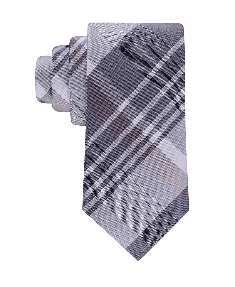 Calvin Klein Men's Doris Plaid Pattern Classic Tie