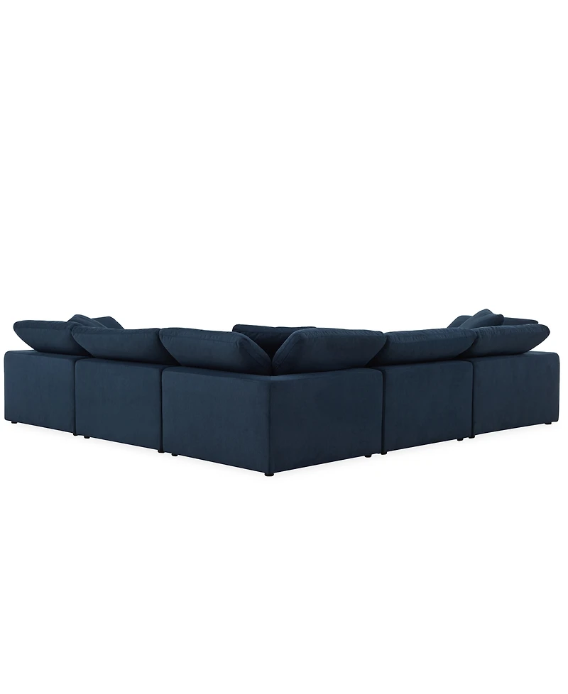 Furniture Fog 5-Pc. Fabric Chaise L-Sectional Sofa Set