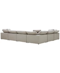 Furniture Fog 6-Pc. Fabric L-Sectional Sofa Set