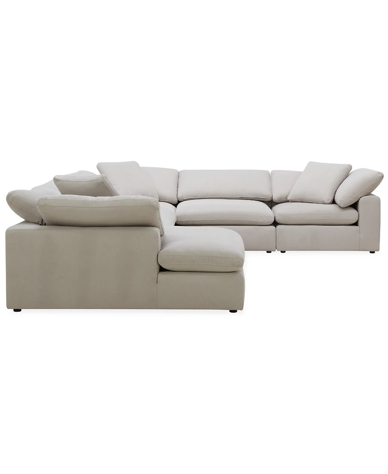 Furniture Fog -Pc. Fabric Chaise Sectional Sofa Set