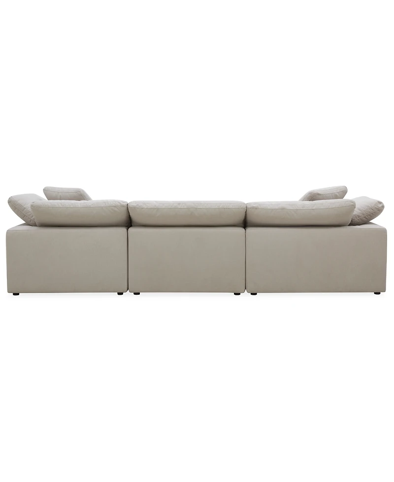 Furniture Fog 3-Pc. Fabric Chaise Sectional Sofa Set