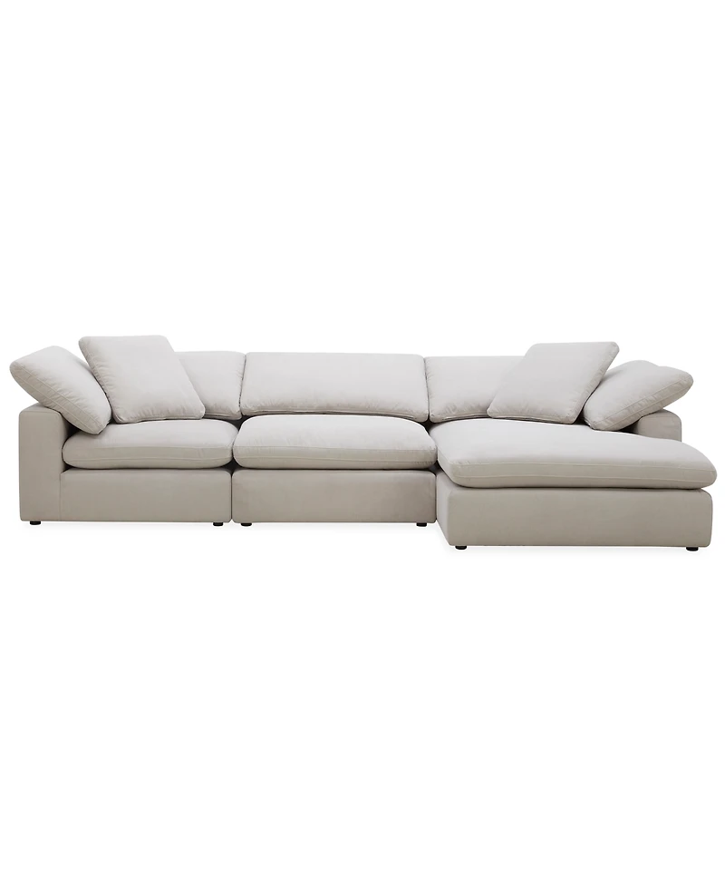 Furniture Fog 3-Pc. Fabric Chaise Sectional Sofa Set