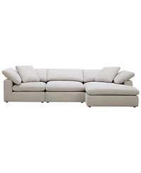 Furniture Fog 3-Pc. Fabric Chaise Sectional Sofa Set