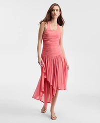 Bar Iii Women's Ruched Halter-Neck Dress, Macy's Exclusive