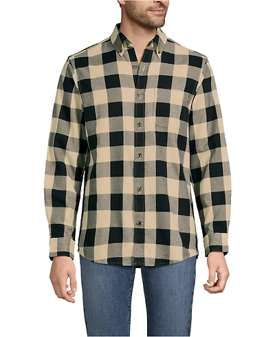Lands' End Men's Long Sleeve Flagship Flannel Shirt