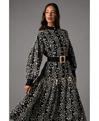 Coast Women's Long Sleeve Belted Shirt Dress