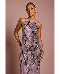 Coast Petite Beaded Column Midi Dress