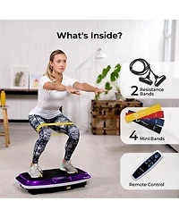 LifePro Whole Body Vibration Plate Exercise Machine with Loop Bands - Fitness Platform for Home Workouts & Training