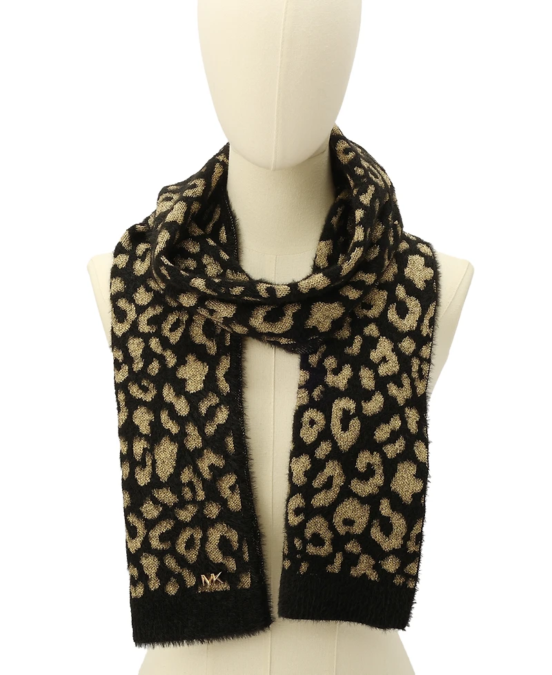 Michael Michael Kors Women's Leopard Metallic Shimmer Scarf
