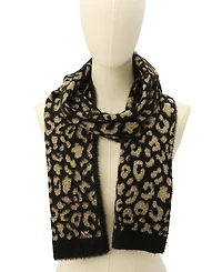 Michael Michael Kors Women's Leopard Metallic Shimmer Scarf