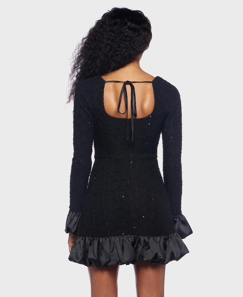 Alex & Sophia Women's Sequin Long Sleeve Dress