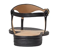 Lauren Ralph Everley Ii Crosshatch Leather Sandal