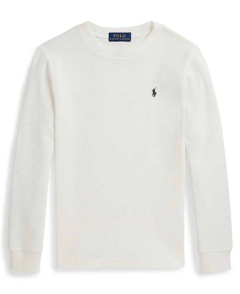 Polo Ralph Lauren Toddler and Little Boys Waffle-Knit Cotton Long-Sleeve Tee
