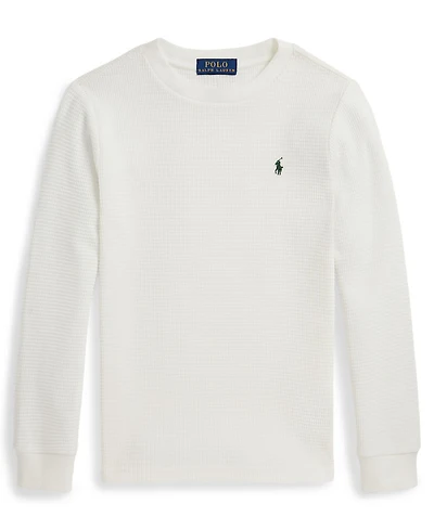 Polo Ralph Lauren Toddler and Little Boys Waffle-Knit Cotton Long-Sleeve Tee