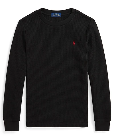 Polo Ralph Lauren Toddler and Little Boys Waffle-Knit Cotton Long-Sleeve Tee