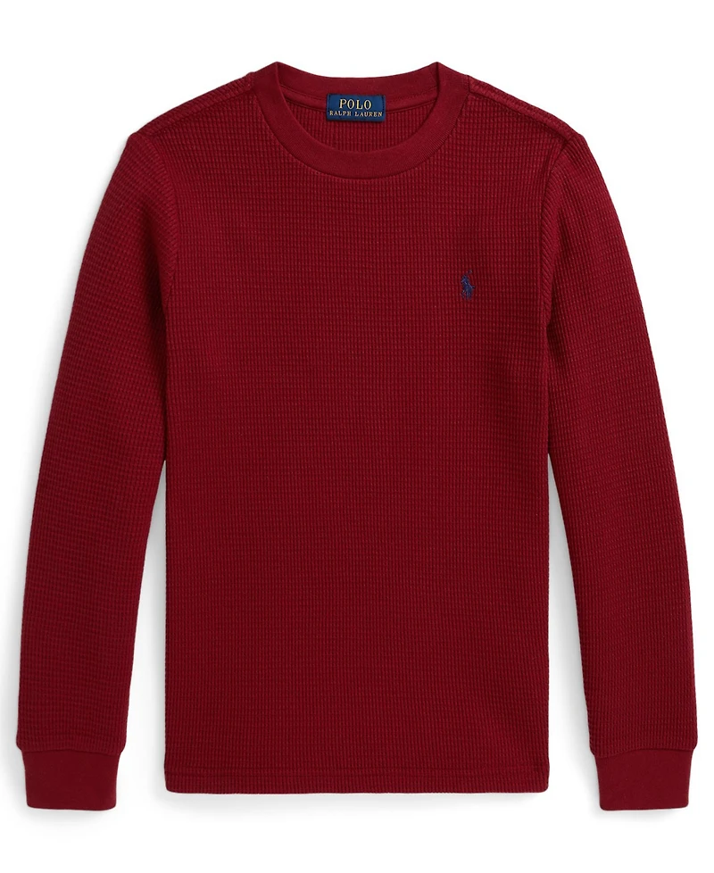 Polo Ralph Lauren Toddler and Little Boys Waffle-Knit Cotton Long-Sleeve Tee
