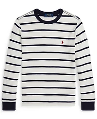 Polo Ralph Lauren Big Boys Striped Waffle Cotton Long-Sleeve Tee