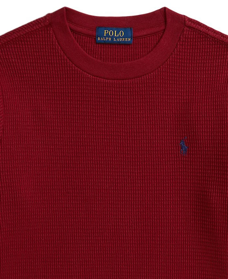 Polo Ralph Lauren Toddler and Little Boys Waffle-Knit Cotton Long-Sleeve Tee