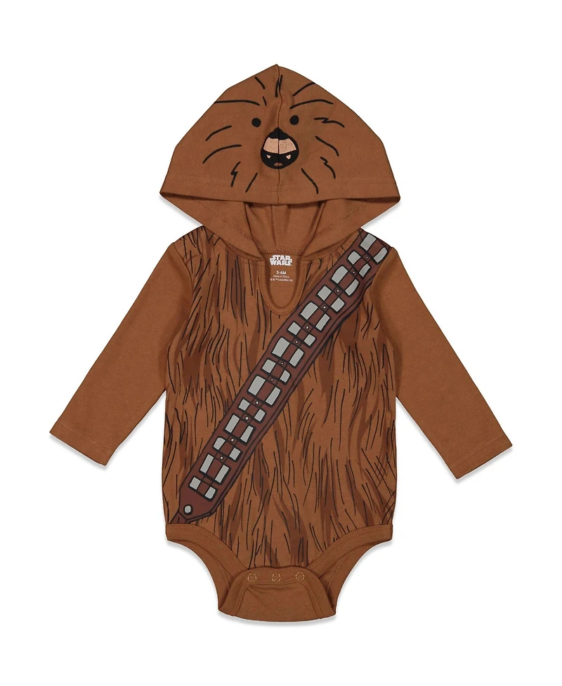 Star Wars Darth Vader R2-D2 Chewbacca Boys 3 Pack Bodysuits Infant