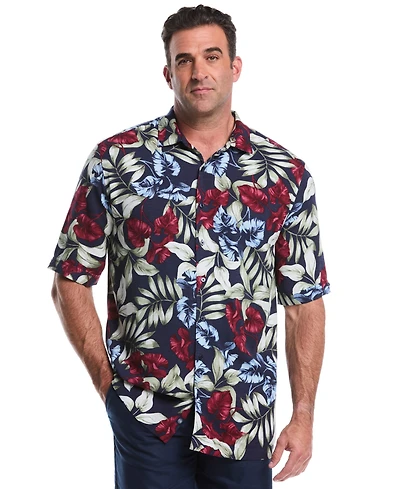 Cubavera Men's Big & Tall Short Sleeves Floral Print Shirt