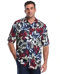 Cubavera Men's Big & Tall Short Sleeves Floral Print Shirt