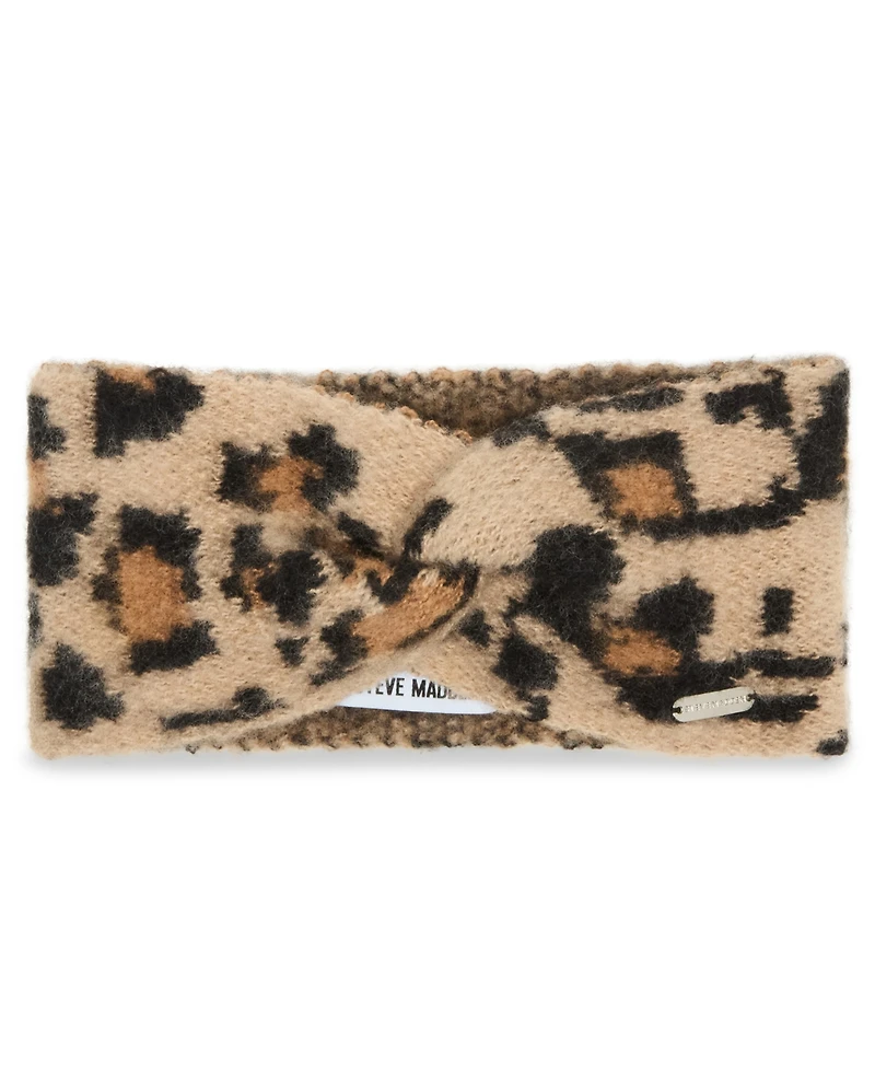 Steve Madden Women's Knit Leopard Ear Warmer