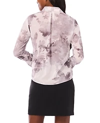 1.state Women's Printed Long Sleeve Button Up Shirt