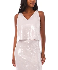 1.state Women's Sleeveless Embellished Sequin Top