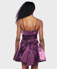 Alex & Sophia Juniors' Square Neck Short Dress