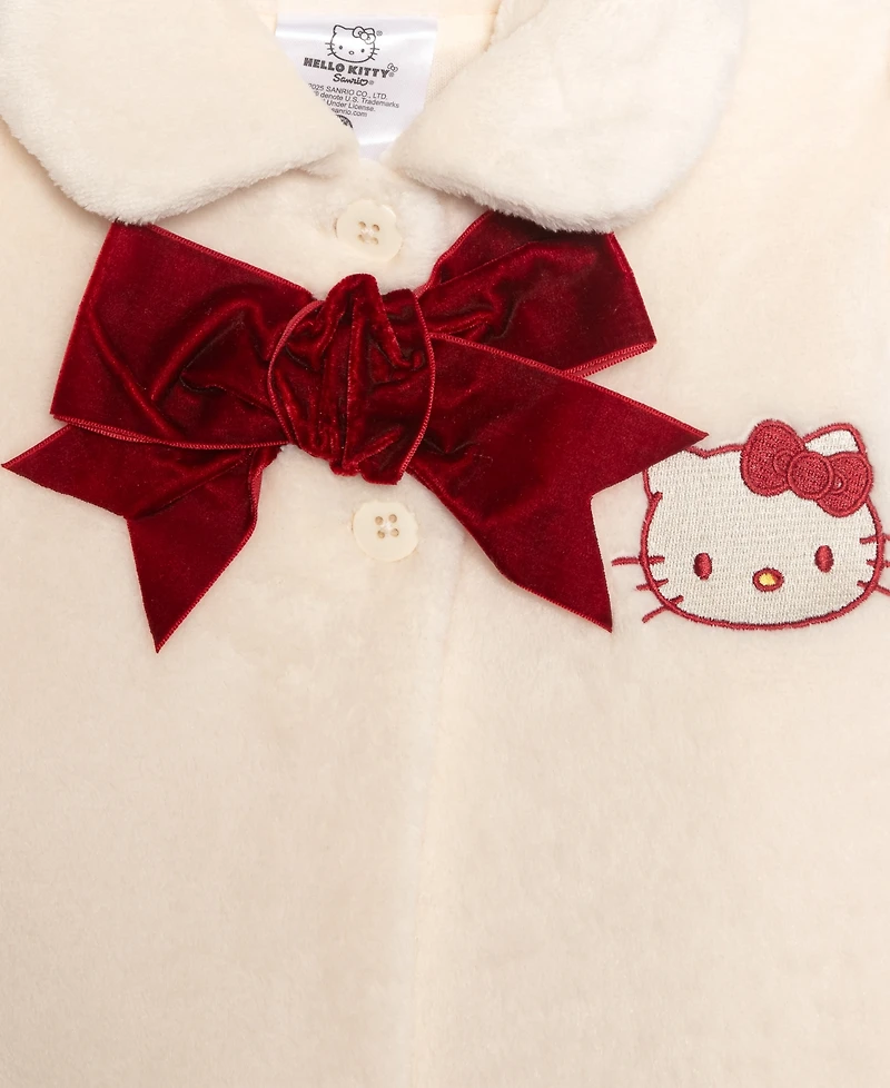 Hello Kitty Girls 2T-6X Front Button Collar Plush Jacket