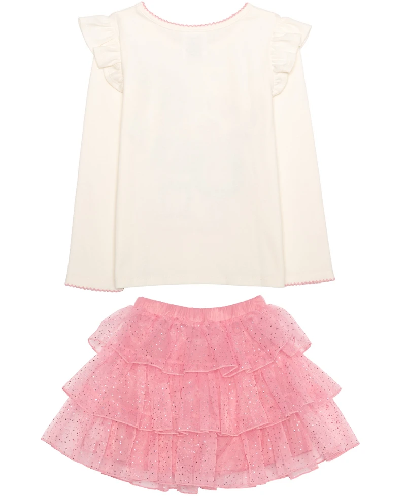 The Grinch Girls 2T-6X 2-Piece Long Sleeve Top and Skirt Set