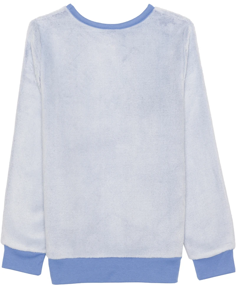 Disney Girls 7-14 Long Sleeve Debossed Plush Pull-On Sweater